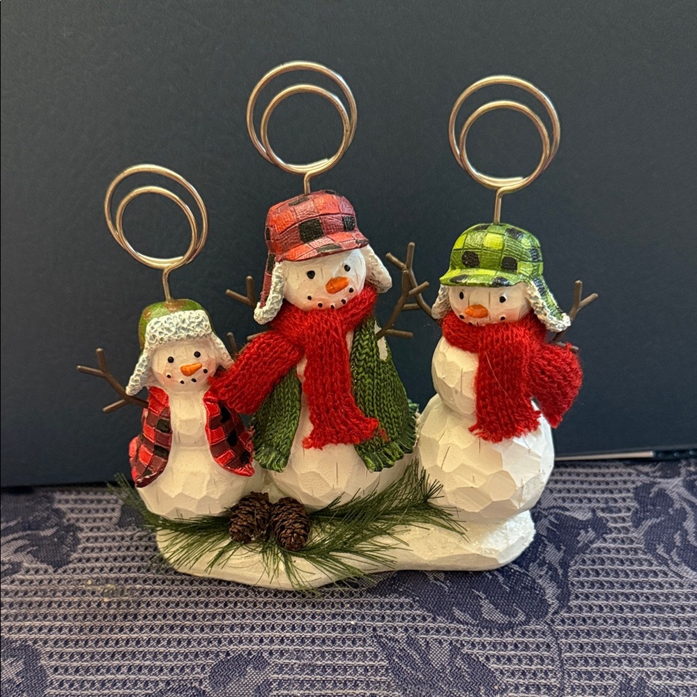 Festive Snowman Family Photo Holder